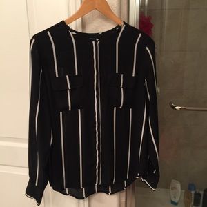 Black with White Stripes by Who What Wear